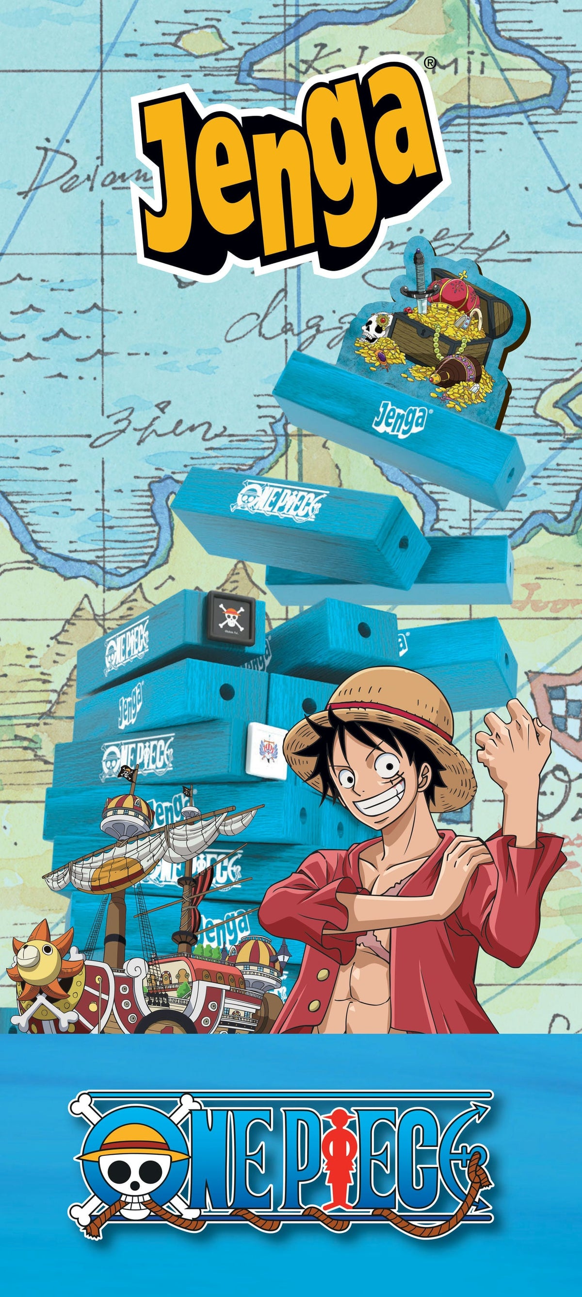 USAopoly Jenga: One Piece Edition Block Stacking Board Game - View 3