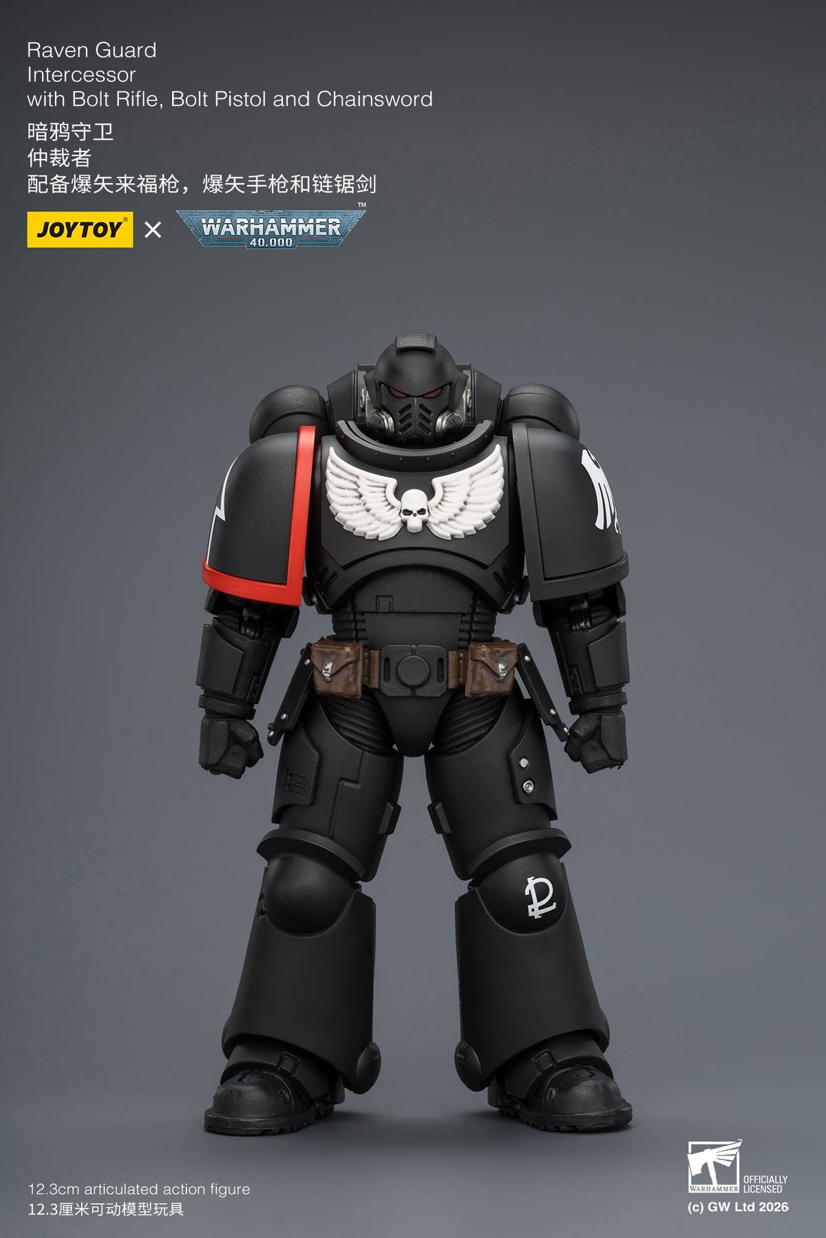 JoyToy Warhammer 40,000 Raven Guard Intercessor 1/18 Scale Plastic Action Figure 4.8-Inch - View 4