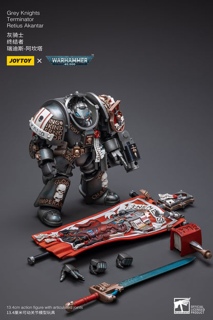 JoyToy Warhammer 40,000 Grey Knights Terminator Retius Akantar 1/18 Scale Action Figure (Reissue) - View 9