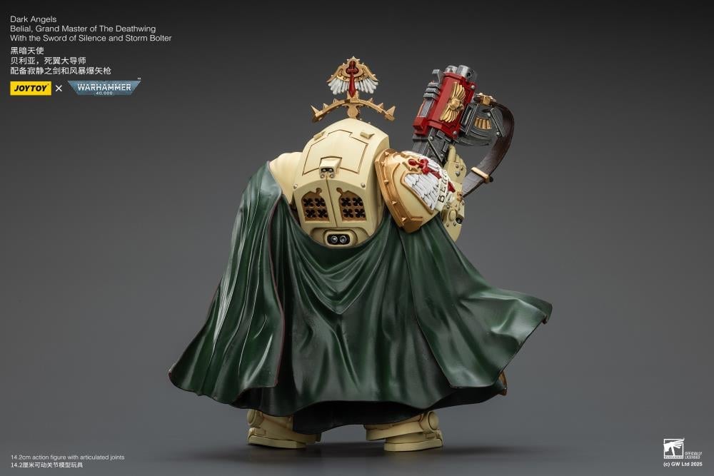 JoyToy Warhammer 40,000 Dark Angels Belial, Grand Master of the Deathwing with the Sword of Silence and Storm Bolter 1/18 Scale Action Figure - View 6