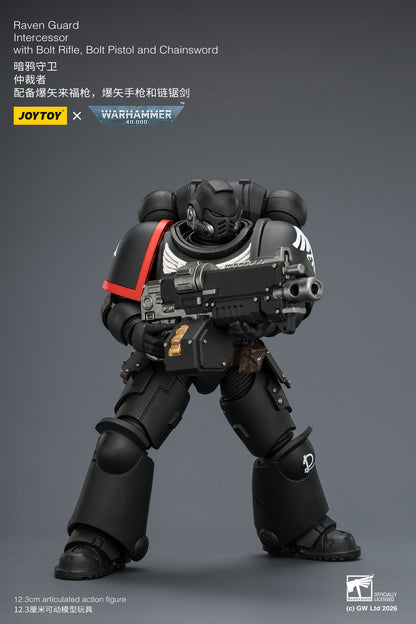 JoyToy Warhammer 40,000 Raven Guard Intercessor 1/18 Scale Plastic Action Figure 4.8-Inch - View 8