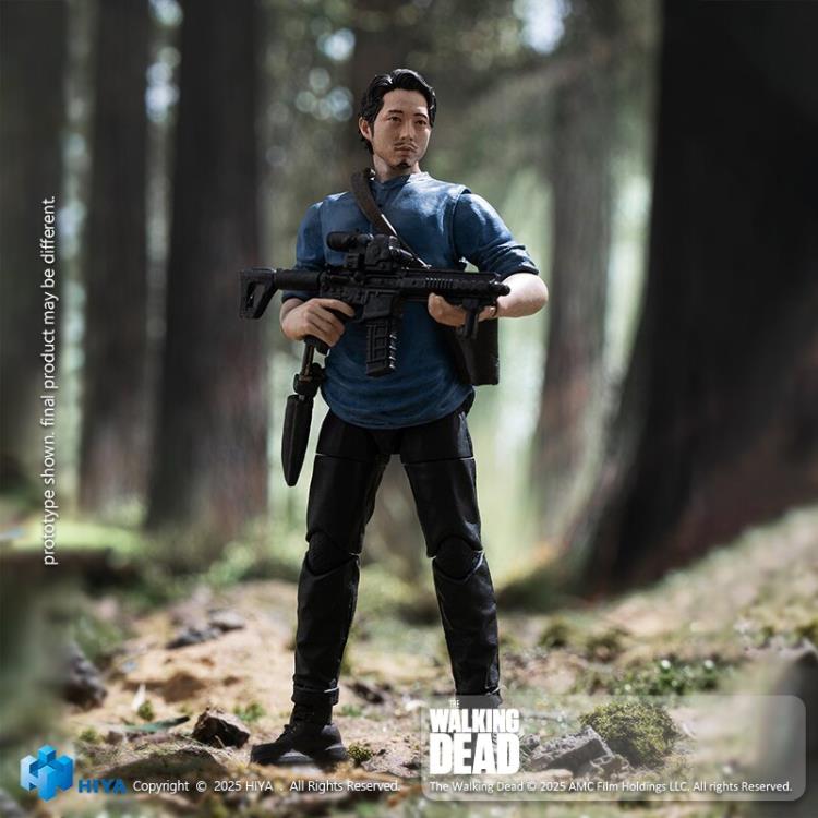 Hiya Toys The Walking Dead Exquisite Mini Series Glenn 1/18 Scale Action Figure 4-Inch - View 5