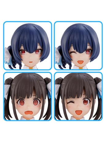 Bandai The Idolmaster Shiny Colors 30 Minutes Sisters Option Hairstyle & Face Parts (Chiyoko Sonoda & Rinze Morino) Accessory Kit Set