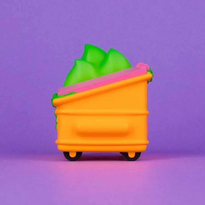 100% Soft Dumpster Fire Toxic Waste Radioactive Orange Edition 3.5-Inch Vinyl Figure - View 6