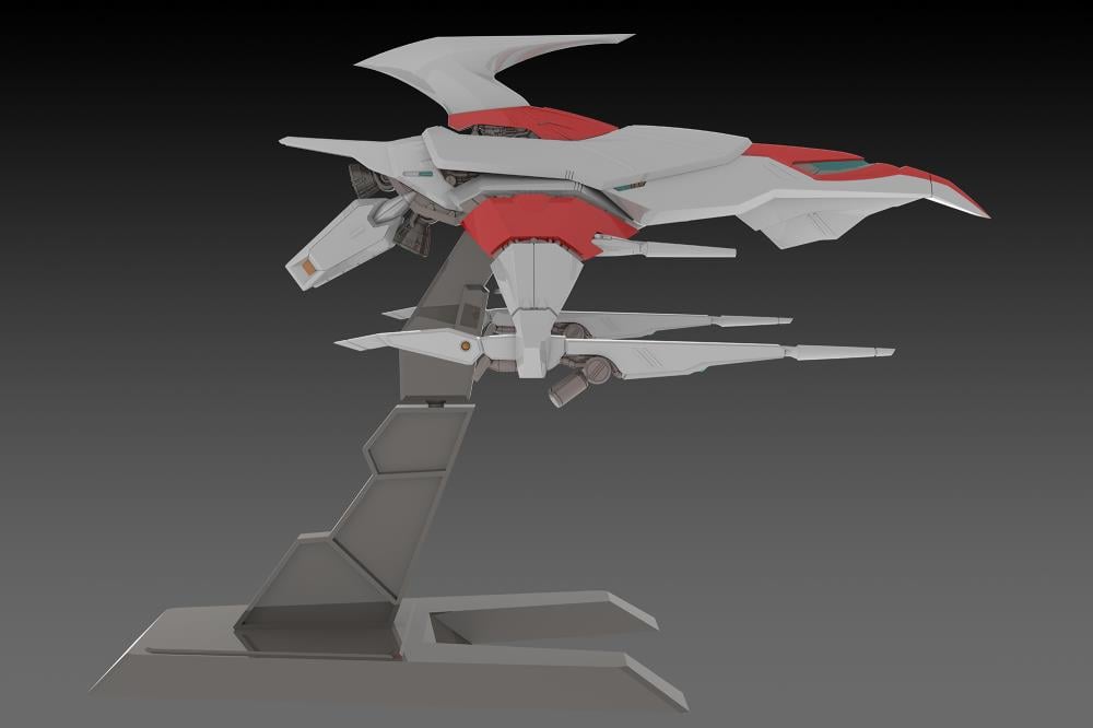 Plum Darius 3F-1B Silver Hawk Space Fighter 1/144 Scale Model Kit (Reissue) - View 6