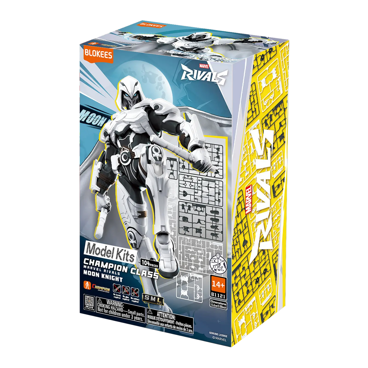 Blokees Marvel Rivals Champion Class CC10 Moon Knight Model Kit, 6-Inch - View 9