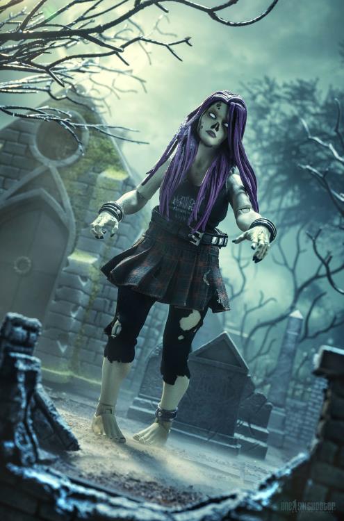 Four Horsemen Graveyard Zombies Rocker (Female) Zombie Action Figure - View 10