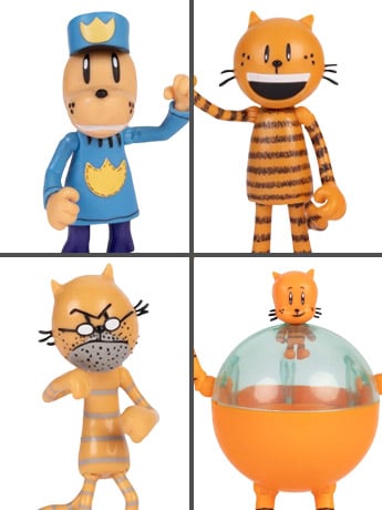 Jakks Pacific Dog Man 2.5-Inch Scale Supa Cat Pack Plus Dog Man Figure Multipack