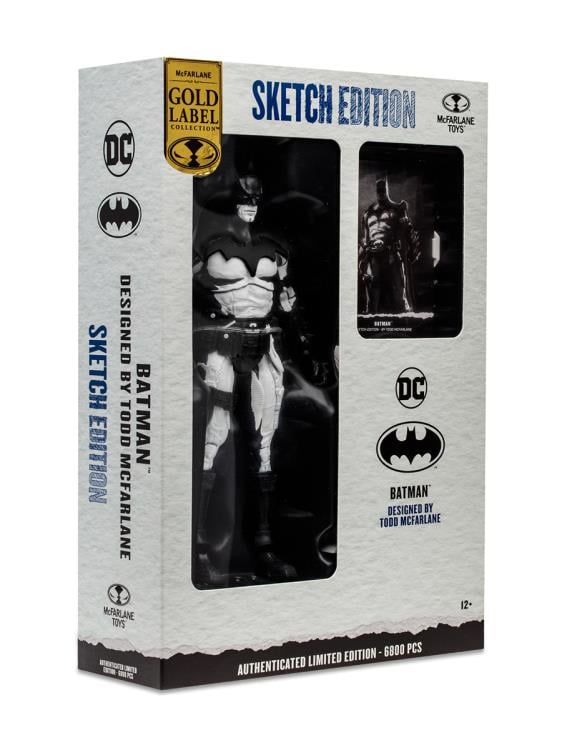 McFarlane Toys DC Multiverse Gold Label Batman Designed by Todd McFarlane (Sketch Edition) Exclusive Action Figure - View 14
