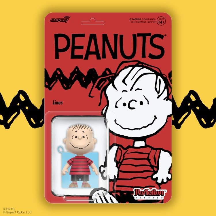 Super7 Peanuts ReAction Linus van Pelt Retro-Style Action Figure - View 4