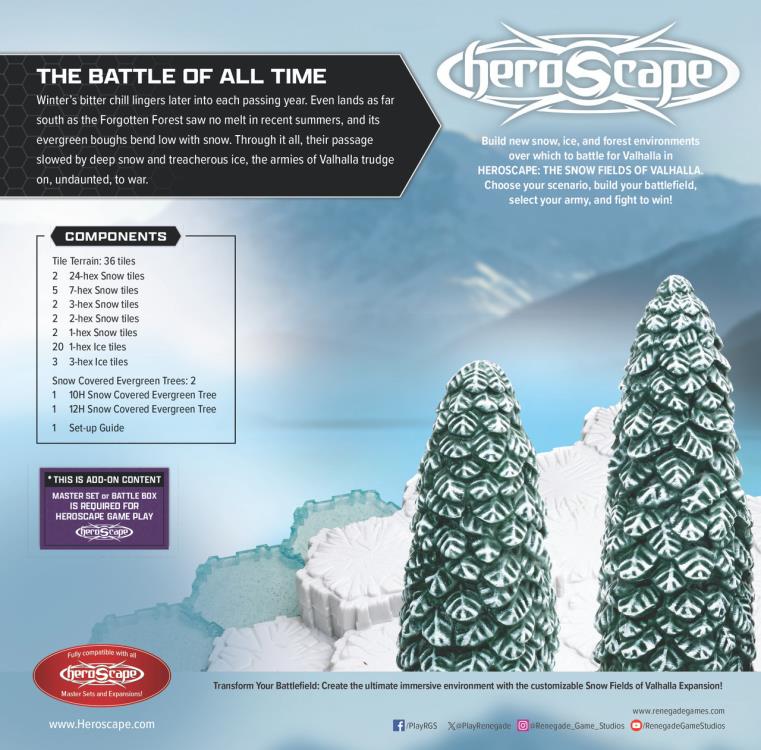 Renegade Game Studios Heroscape The Snow Fields of Valhalla Terrain Expansion - View 6