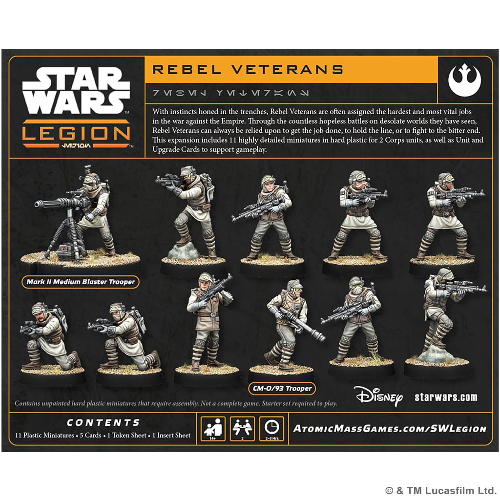Atomic Mass Games Star Wars: Legion Rebel Veterans Rebel Soldier Plastic Miniatures Unit - View 3