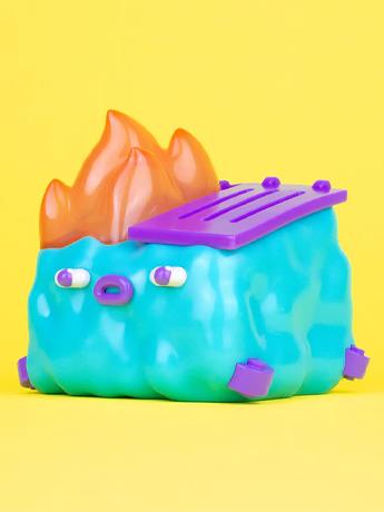 100% Soft Dumpster Fire GlanderCo 3.5-Inch Vinyl Figure
