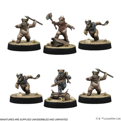 Atomic Mass Games Star Wars: Legion Ewok Warriors Expansion Plastic Miniatures - View 4