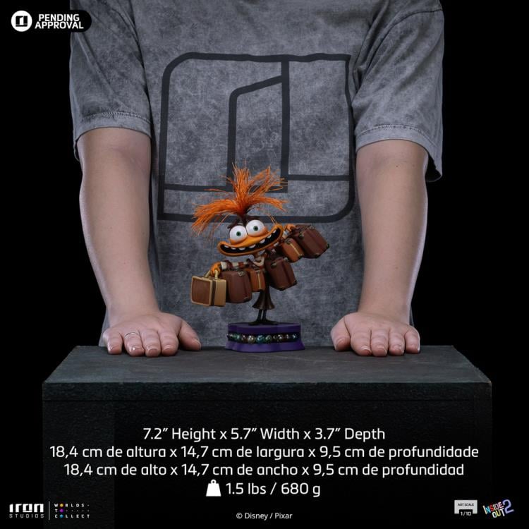 Iron Studios Pixar Inside Out 2 Anxiety 1/10 Art Scale Limited Edition Statue - View 14