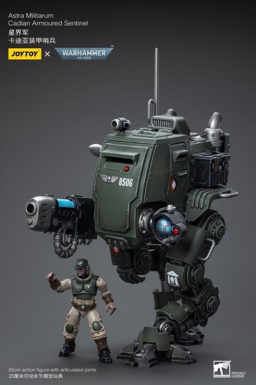 JoyToy Warhammer 40K Astra Militarum Cadian Armoured Sentinel 1/18 Scale Plastic Action Figure - View 7