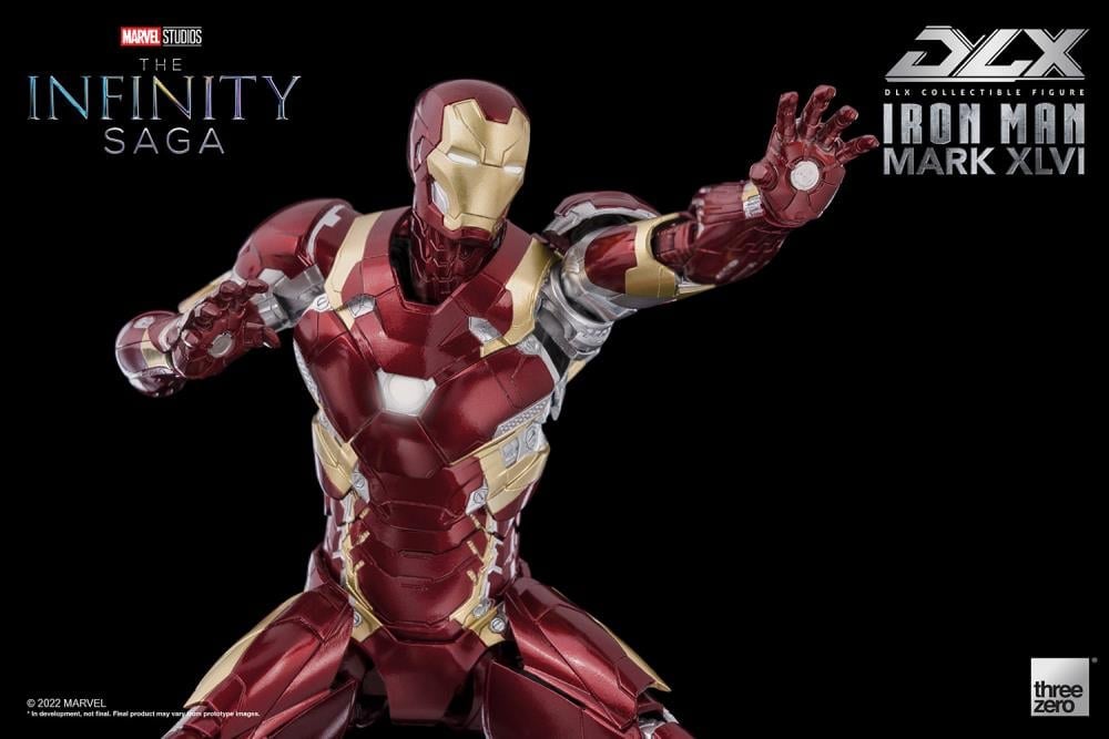 threezero Marvel Avengers: Infinity Saga DLX Iron Man Mark 46 1/12 Scale 7-Inch Action Figure - View 21