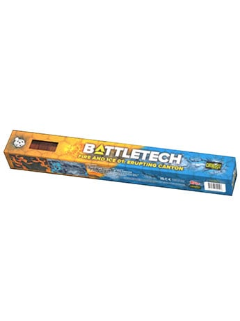 Catalyst Game Labs BattleTech BattleMat Fire and Ice 01 Erupting Canyon 22-Inch Neoprene Map