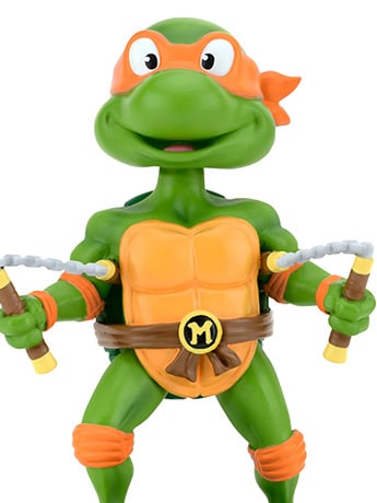 NECA Teenage Mutant Ninja Turtles Michelangelo Head Knocker, 6.5-Inch Resin