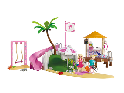 Playmobil x Barbie Beach Cafe Playset with Barbie and Ken Figures - View 2