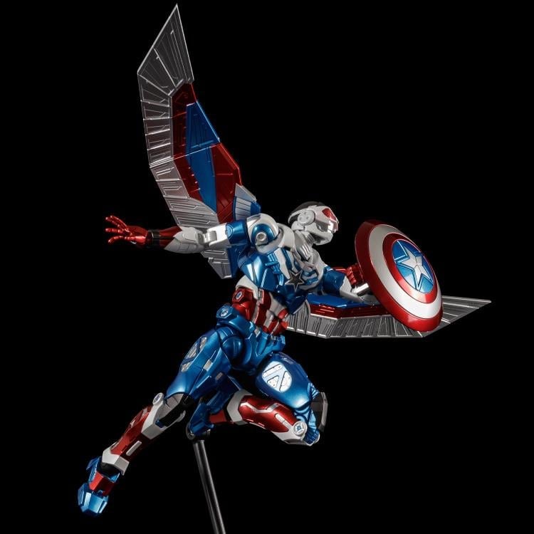 Sentinel Marvel Fighting Armor Captain America (Sam Wilson) Action Figure, 6.5-Inch - View 9