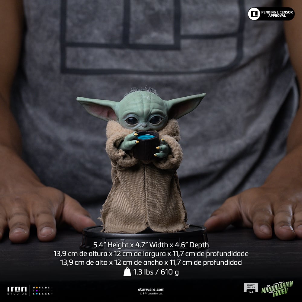 Iron Studios Star Wars: The Mandalorian and Grogu Legacy Replica Grogu Always Hungry 1/4 Scale Polystone Statue - View 6