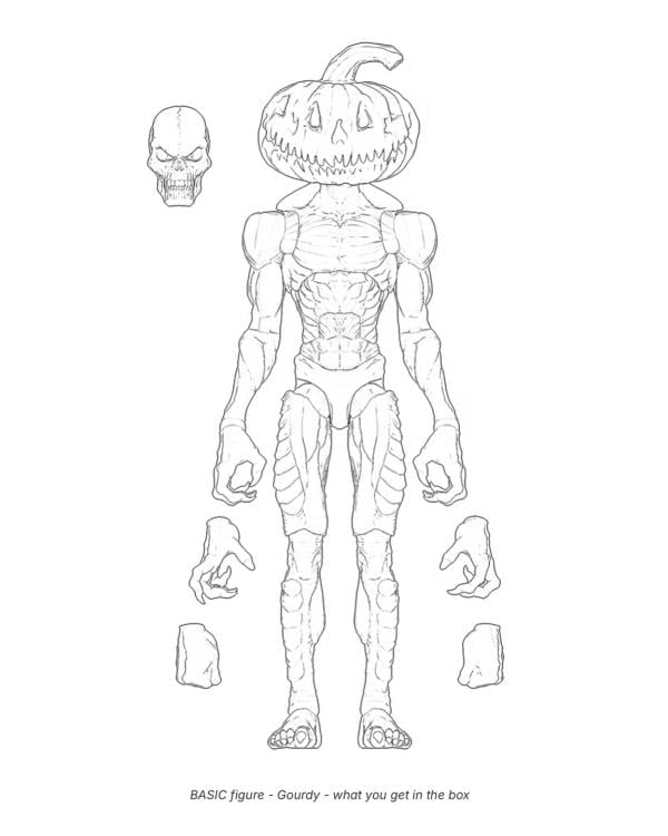 PVC Ent The Cursed Dead Gourdy 1/12 Scale Basic Action Figure - View 9