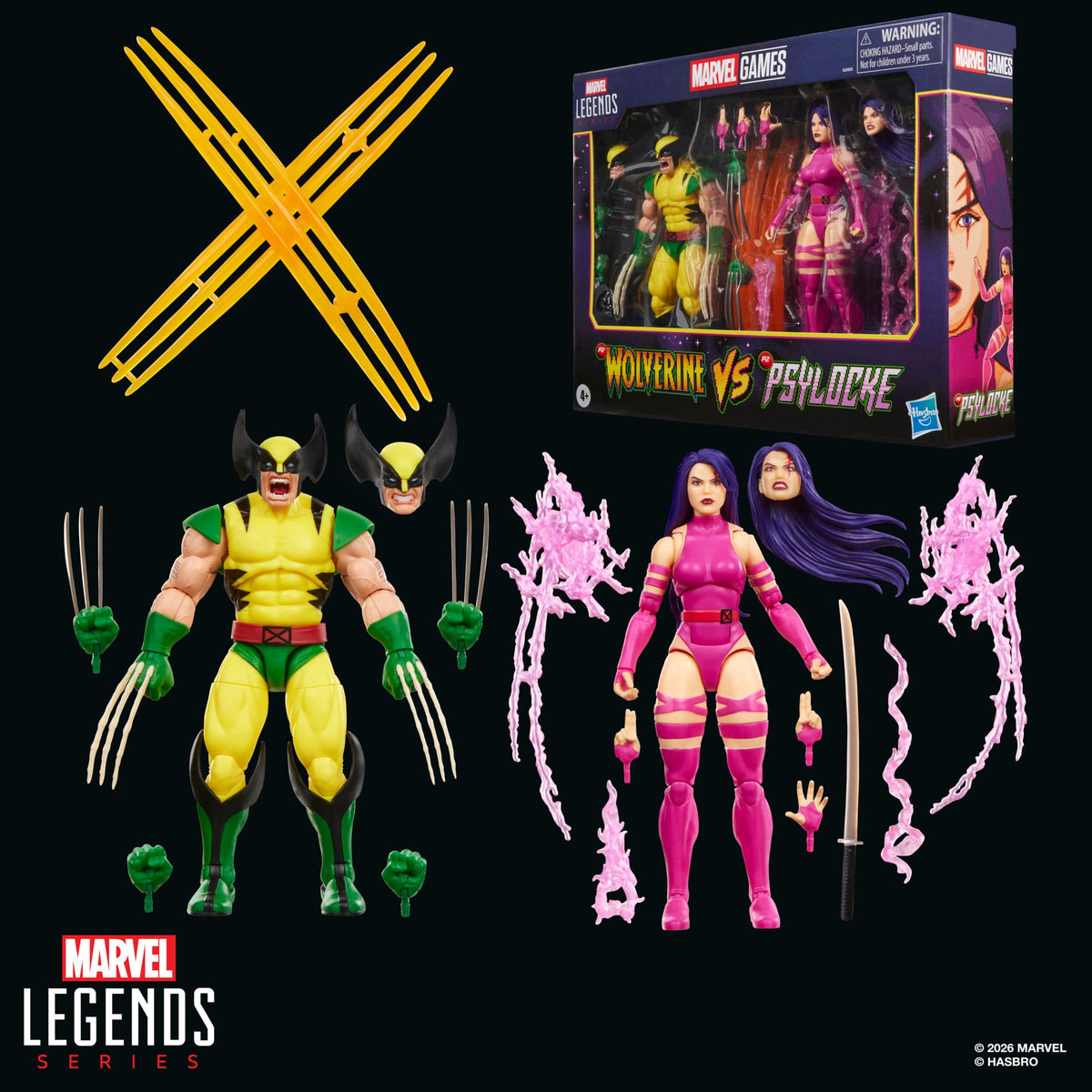 Hasbro Marvel Legends Gamerverse Wolverine vs. Psylocke Action Figure Two-Pack - View 17