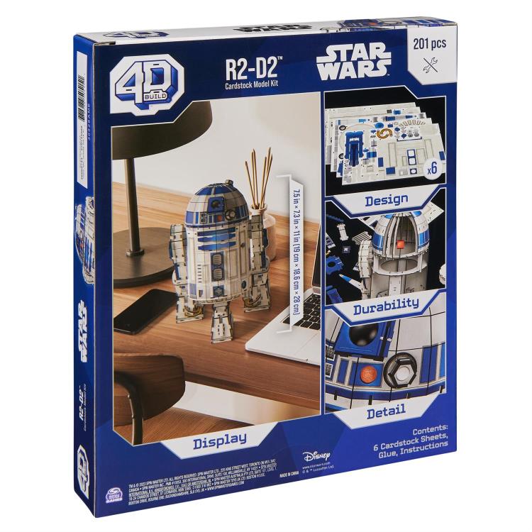 Spin Master Star Wars 4D Build R2-D2 Cardstock Model Kit, 11 Inches - View 10