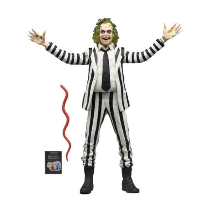 NECA Beetlejuice Black and White Suit Plastic Action Figure - View 8