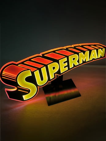 Brandlite DC Classics DC Comics Superman Retro LED Logo Sign (5-Inch)