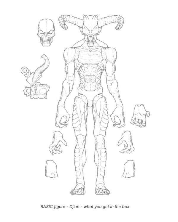 PVC Ent The Cursed Dead Djinn 1/12 Scale Basic Action Figure - View 9
