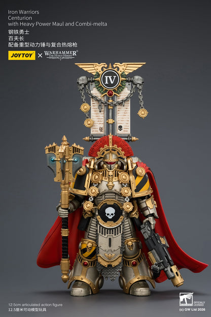 JoyToy Warhammer The Horus Heresy Iron Warriors Centurion with Heavy Power Maul and Combi-Melta 1/18 Scale Action Figure - View 5