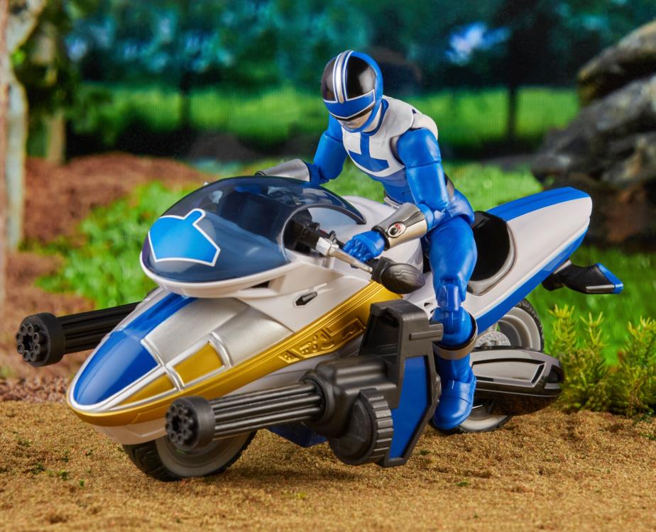 Hasbro Power Rangers Time Force Lightning Collection Deluxe Blue Ranger and Vector Cycle Set - View 12