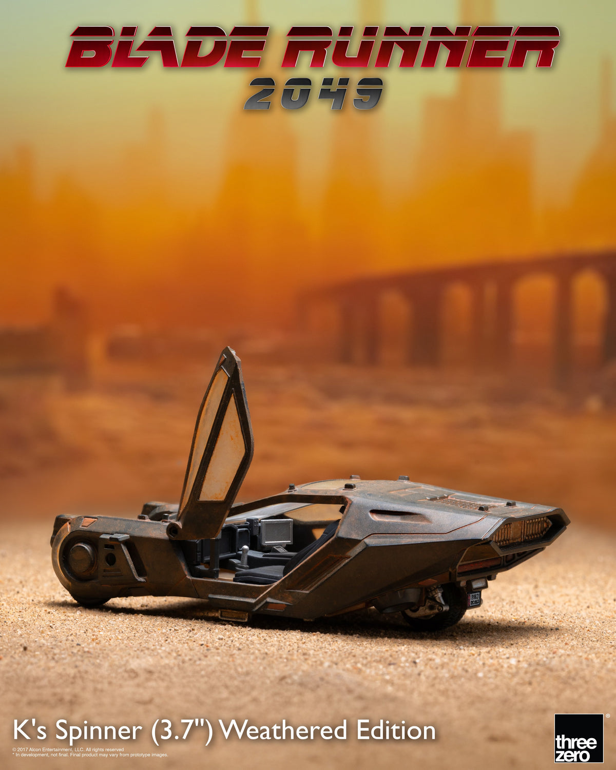 threezero Blade Runner 2049 K's Spinner Weathered Edition Exclusive Police Spinner Model - View 3