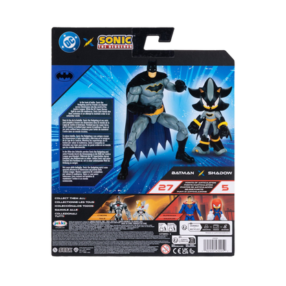 Jakks Pacific DC Comics x Sonic the Hedgehog Shadow & Batman Action Figure Two-Pack - View 6