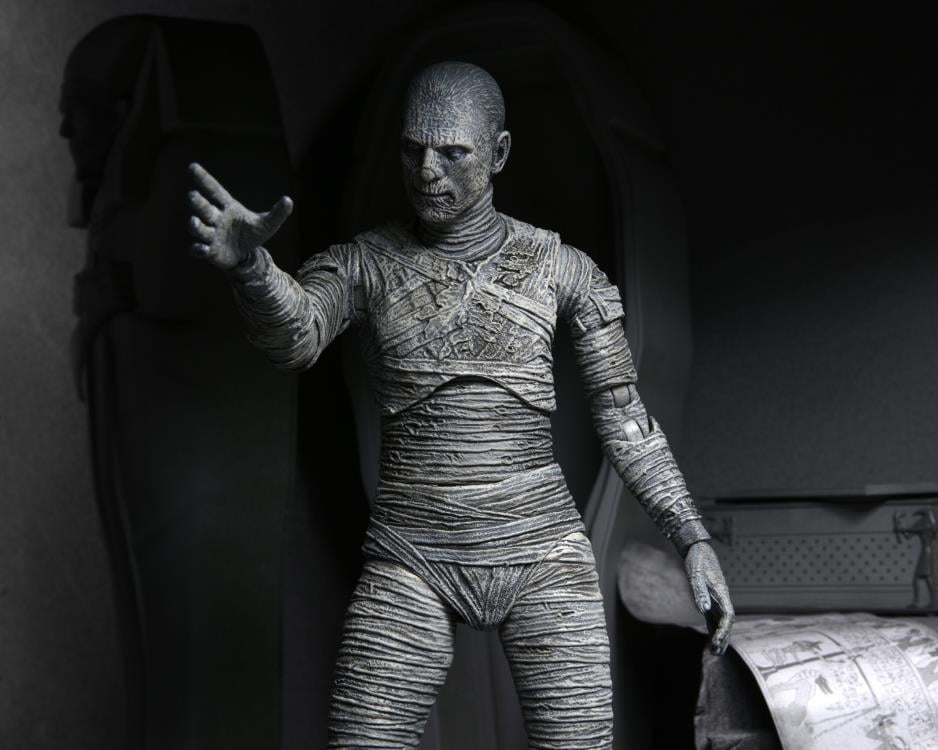 NECA Universal Monsters Ultimate Mummy (Black and White) 90th Anniversary Figure - View 15