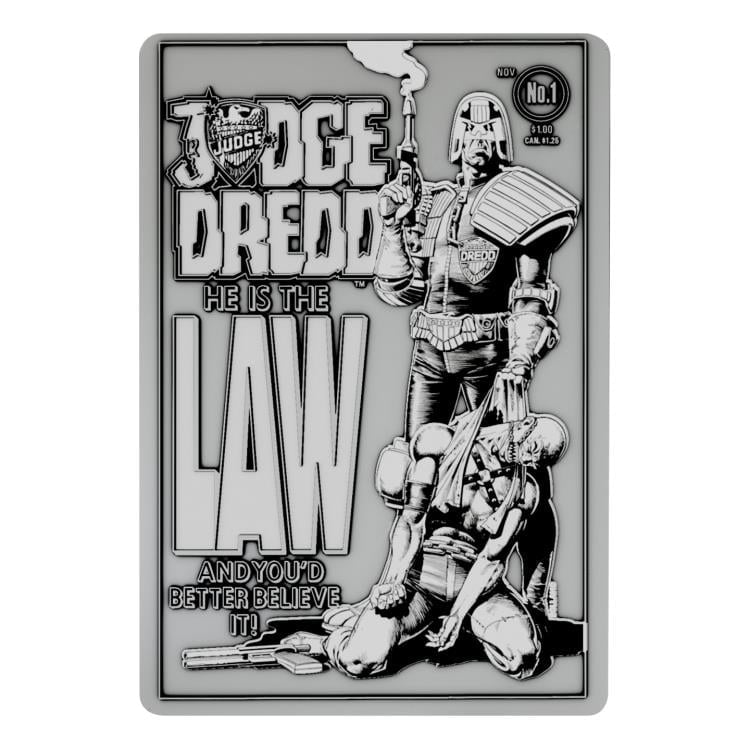 Fanattik 2000 AD Judge Dredd Comic Book Cover Limited Edition Metal Ingot - View 3