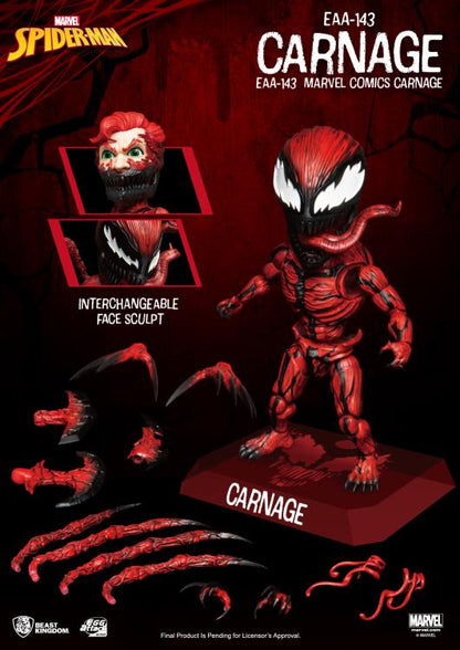 Beast Kingdom Marvel Comics Egg Attack Action EAA-143 Carnage Figure, 6-Inch - View 10