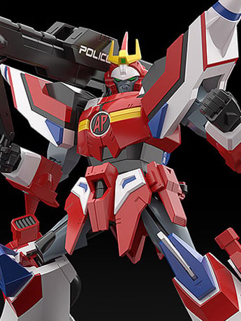 Good Smile Armored Police Metal Jack Moderoid Hyper Red Jack Armor Model Kit (6.3 Inches)