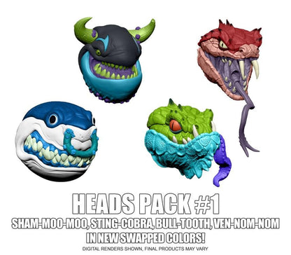 IgoStuff Monstors Heads Pack #1 Plastic Accessory Pack for Action Figures - View 3