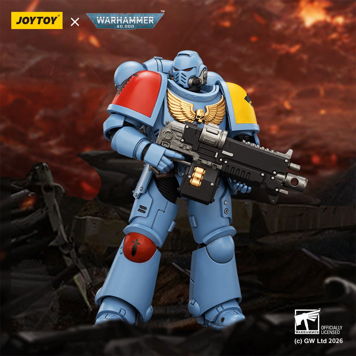 JoyToy Warhammer 40,000 Space Wolves Intercessor 1/18 Scale Plastic Action Figure - View 3