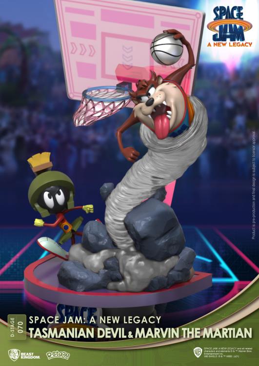 Beast Kingdom Space Jam: A New Legacy D-Stage DS-070 Tasmanian Devil and Marvin the Martian Statue - View 3