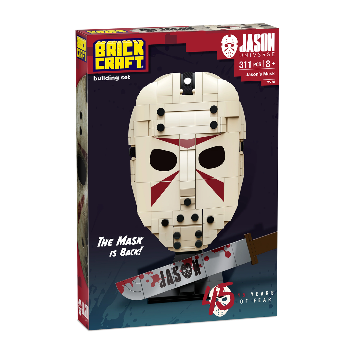 Brickcraft Jason Universe Jason's Mask 45th Anniversary Brick Building Set (9.2-Inch) - View 7
