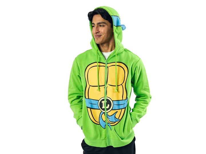 Bioworld Teenage Mutant Ninja Turtles Leonardo Cosplay Zip-Up Hoodie, Polyester - View 2
