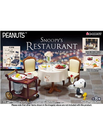Re-Ment Peanuts Snoopy's Restaurant Boxed Set of 8 Plastic Figures