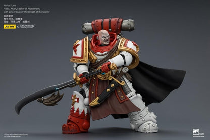 JoyToy Warhammer The Horus Heresy White Scars Hibou Khan Seeker of Atonement with The Breath of the Storm Powersword 1/18 Scale Action Figure - View 11