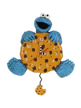 Enesco Sesame Street Cookie Monster Resin Wall Clock, 9.8-Inch