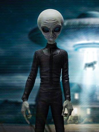 Iron Studios I Want to Believe Alien (Grey) 1/10 Art Scale Limited Edition Statue
