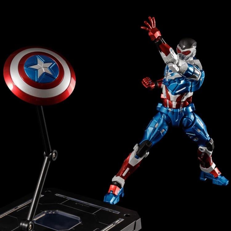 Sentinel Marvel Fighting Armor Captain America (Sam Wilson) Action Figure, 6.5-Inch - View 13